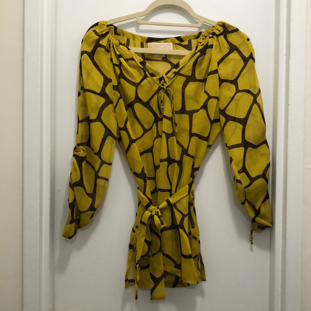 NWOT Michael Kors sheer print tunic